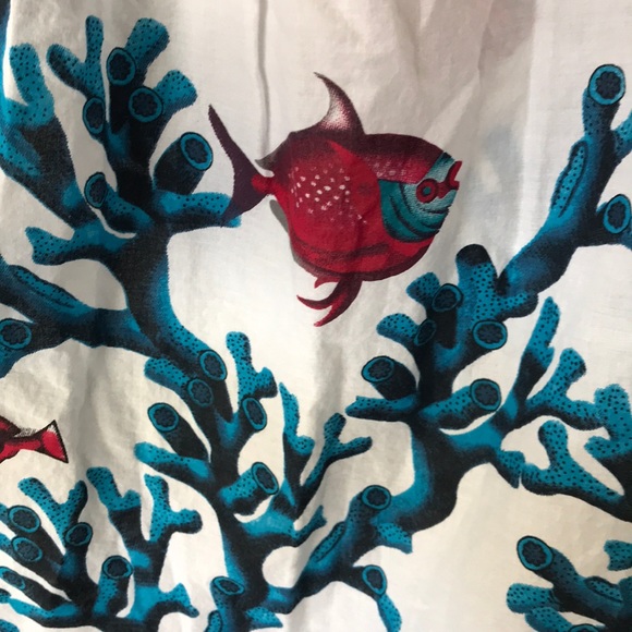 SOLD Soft Surroundings white ocean scene dress S - Picture 6 of 6